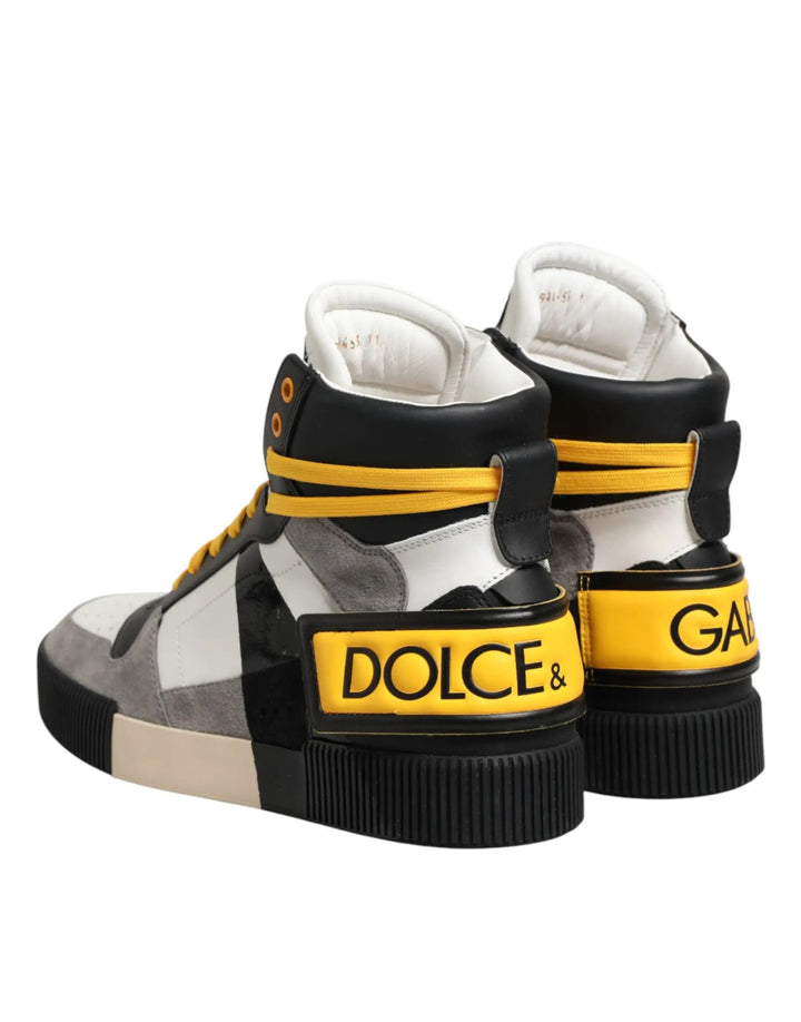 Dolce &amp; Gabbana Sample Sale | Dolce &amp; Gabbana Multicolor Calf High Top Sneakers Shoes - | Designer outlet