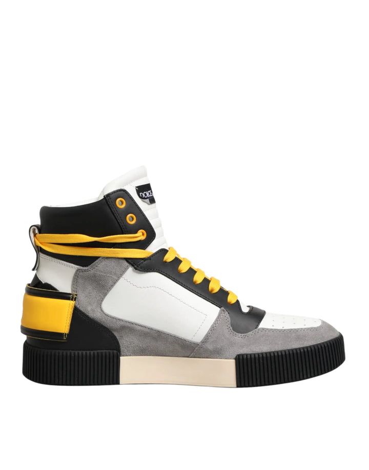 Dolce &amp; Gabbana Sample Sale | Dolce &amp; Gabbana Multicolor Calf High Top Sneakers Shoes - | Designer outlet