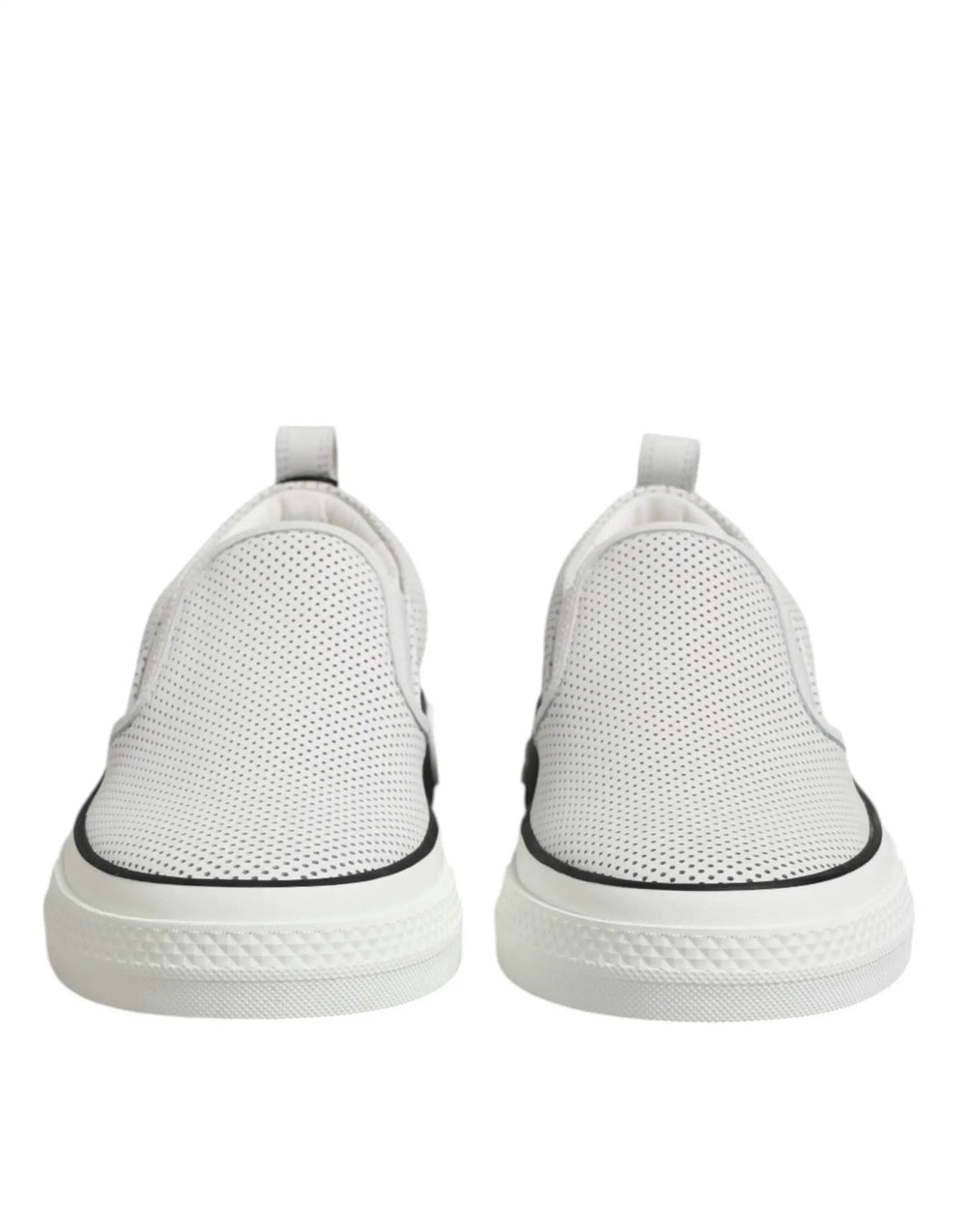Dolce & Gabbana Sample Sale | Dolce & Gabbana White Perforated Custom 2.Zero Sneakers Shoes - | Designer outlet