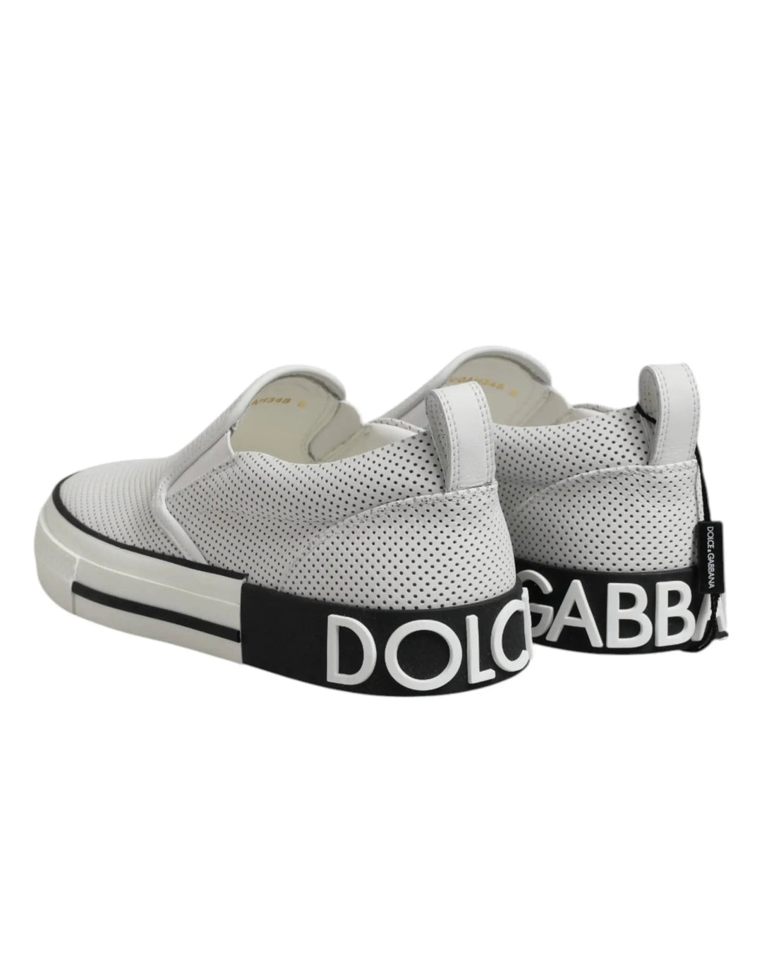 Dolce &amp; Gabbana Sample Sale | Dolce &amp; Gabbana White Perforated Custom 2.Zero Sneakers Shoes - | Designer outlet