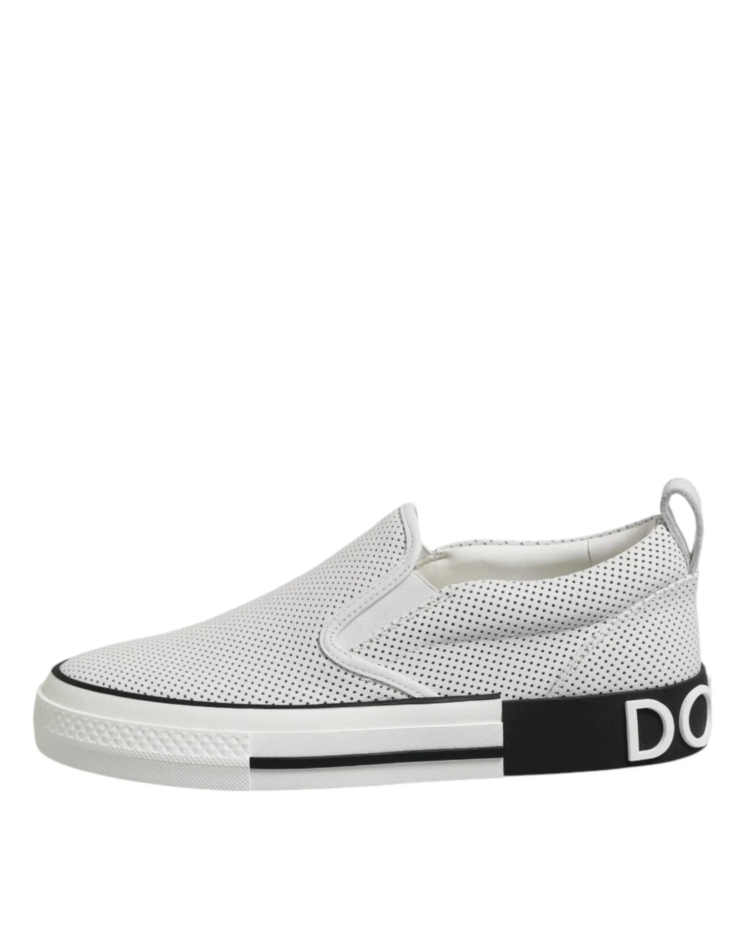Dolce &amp; Gabbana Sample Sale | Dolce &amp; Gabbana White Perforated Custom 2.Zero Sneakers Shoes - | Designer outlet