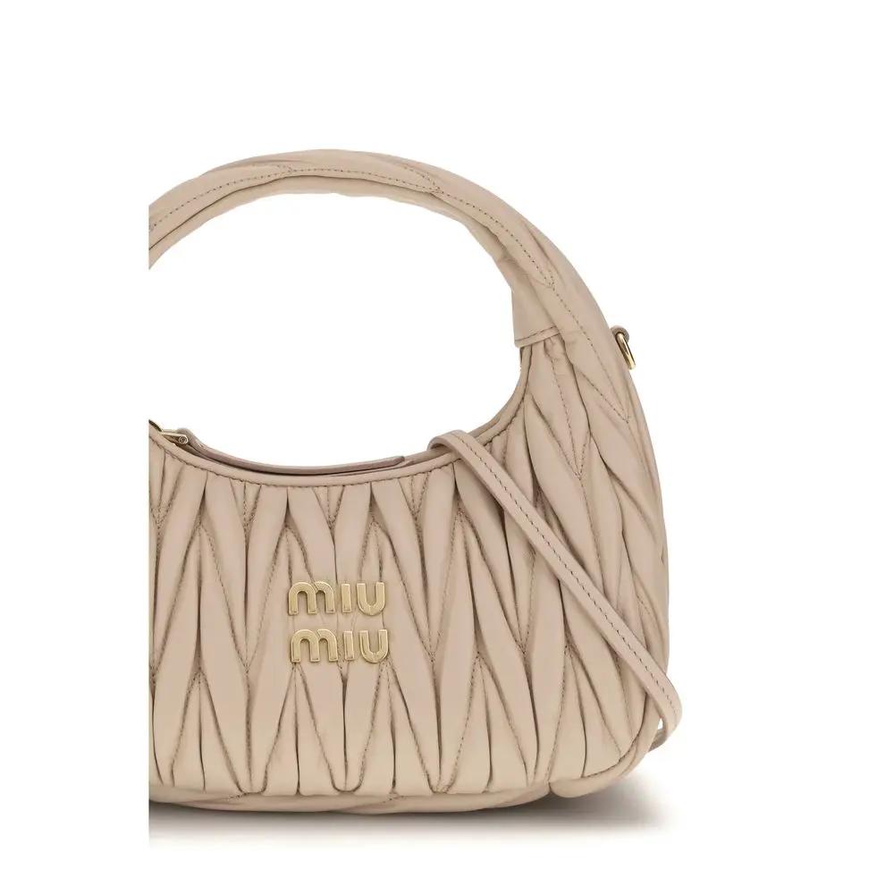 Miu Miu Sample Sale | Miu Miu Beige Calf Leather Bos Taurus Handbag - | Designer outlet