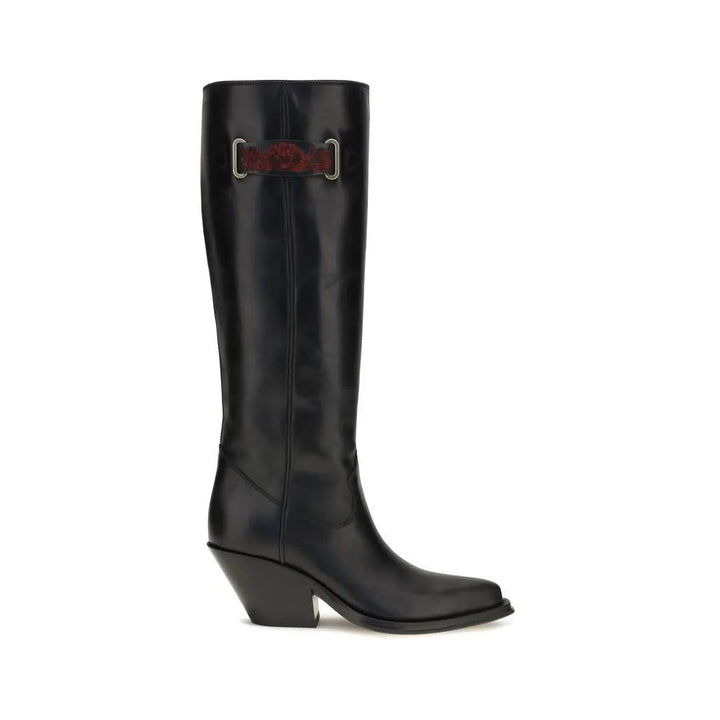 Chloé Sample Sale | Chloé Black Calf Leather Bos Taurus Over The Knee - | Designer outlet