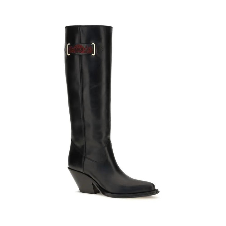 Chloé Sample Sale | Chloé Black Calf Leather Bos Taurus Over The Knee - | Designer outlet