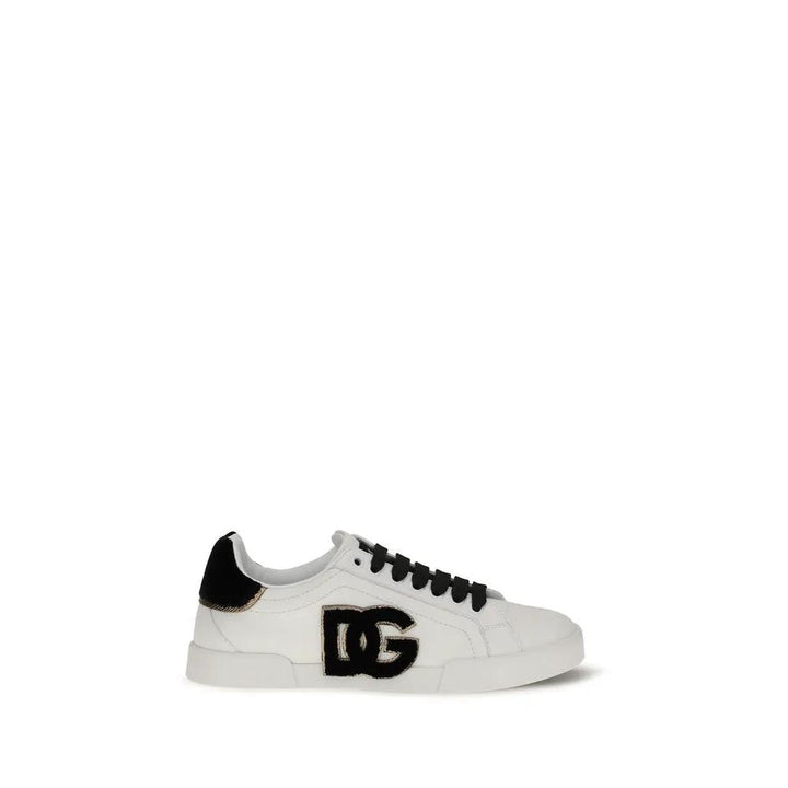 Dolce &amp; Gabbana Sample Sale | Dolce &amp; Gabbana White Calf Leather Bos Taurus Low Top Sneakers - | Designer outlet