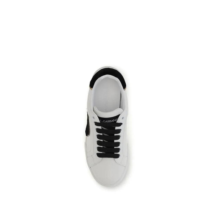 Dolce &amp; Gabbana Sample Sale | Dolce &amp; Gabbana White Calf Leather Bos Taurus Low Top Sneakers - | Designer outlet