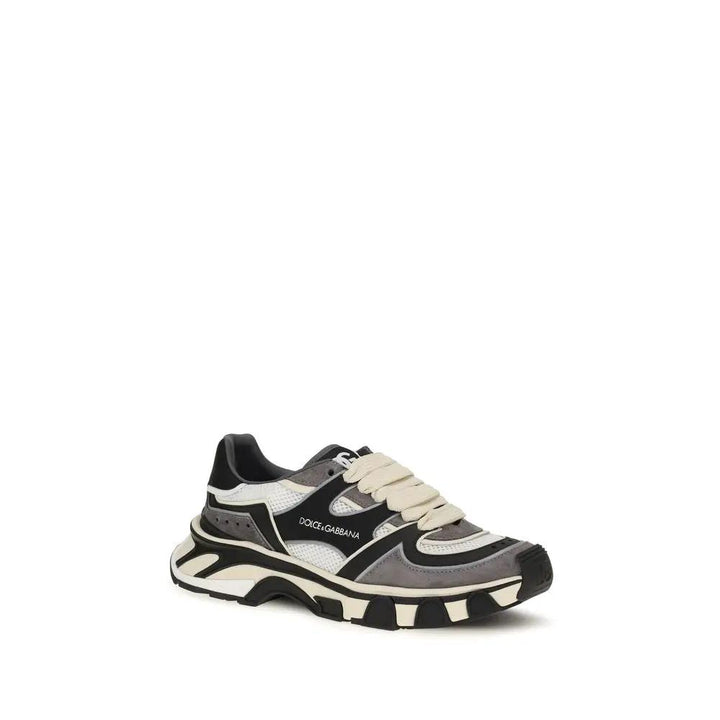 Dolce &amp; Gabbana Sample Sale | Dolce &amp; Gabbana Gray Calf Leather Bos Taurus Chunky Sneakers - | Designer outlet