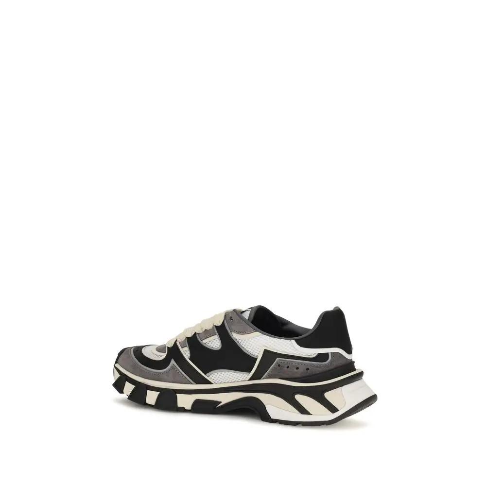 Dolce &amp; Gabbana Sample Sale | Dolce &amp; Gabbana Gray Calf Leather Bos Taurus Chunky Sneakers - | Designer outlet