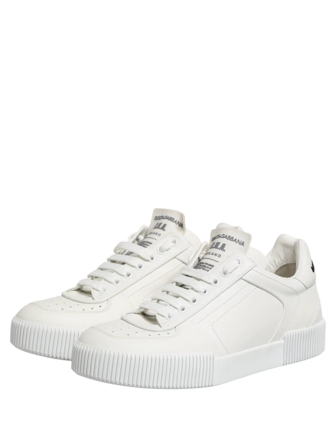 Dolce &amp; Gabbana Sample Sale | Dolce &amp; Gabbana White Miami Leather Low Top Men Sneakers Shoes - | Designer outlet