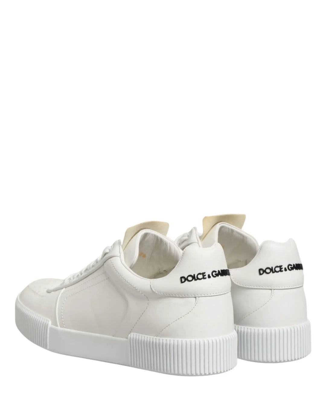 Dolce &amp; Gabbana Sample Sale | Dolce &amp; Gabbana White Miami Leather Low Top Men Sneakers Shoes - | Designer outlet