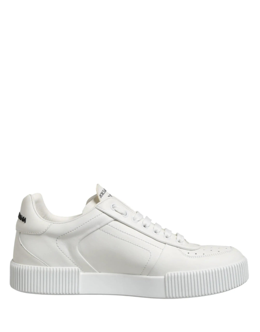 Dolce &amp; Gabbana Sample Sale | Dolce &amp; Gabbana White Miami Leather Low Top Men Sneakers Shoes - | Designer outlet