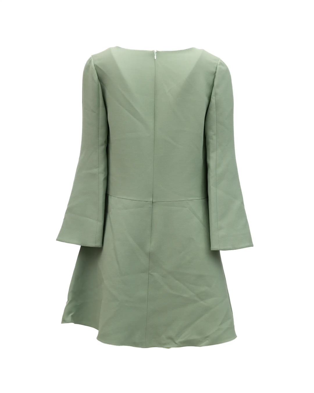 Valentino Garavani Sample Sale | Valentino Garavani Sage Green V-Neck Dress with Bell Sleeves - | Designer outlet