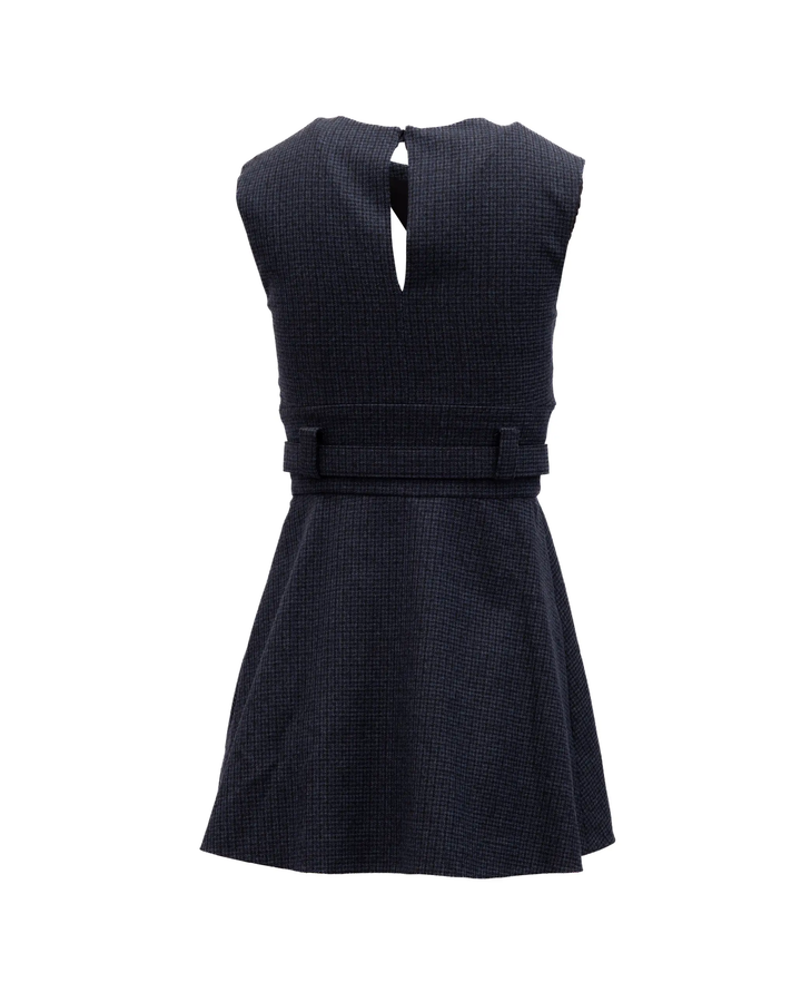 Valentino Garavani Sample Sale | Valentino Garavani Navy Check Sleeveless Mini Dress - | Designer outlet