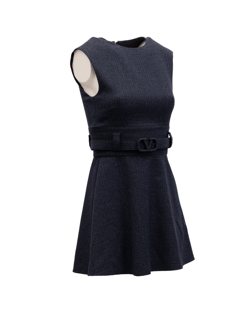 Valentino Garavani Sample Sale | Valentino Garavani Navy Check Sleeveless Mini Dress - | Designer outlet
