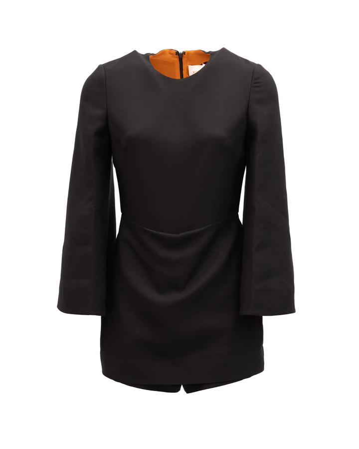 Valentino Garavani Sample Sale | Valentino Garavani Black Mini Dress with Flared Sleeves - | Designer outlet