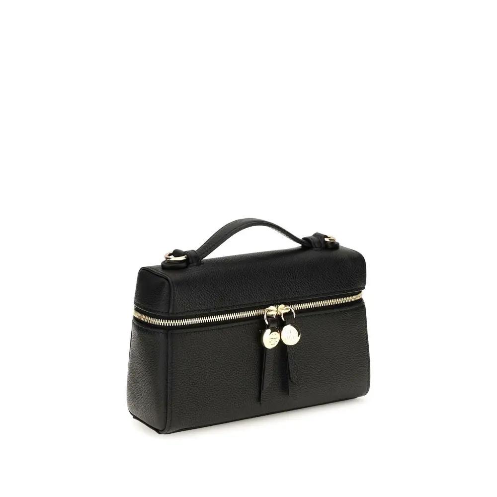 Tory Burch Sample Sale | Tory Burch Black Calf Leather Bos Taurus Handbag - | Designer outlet
