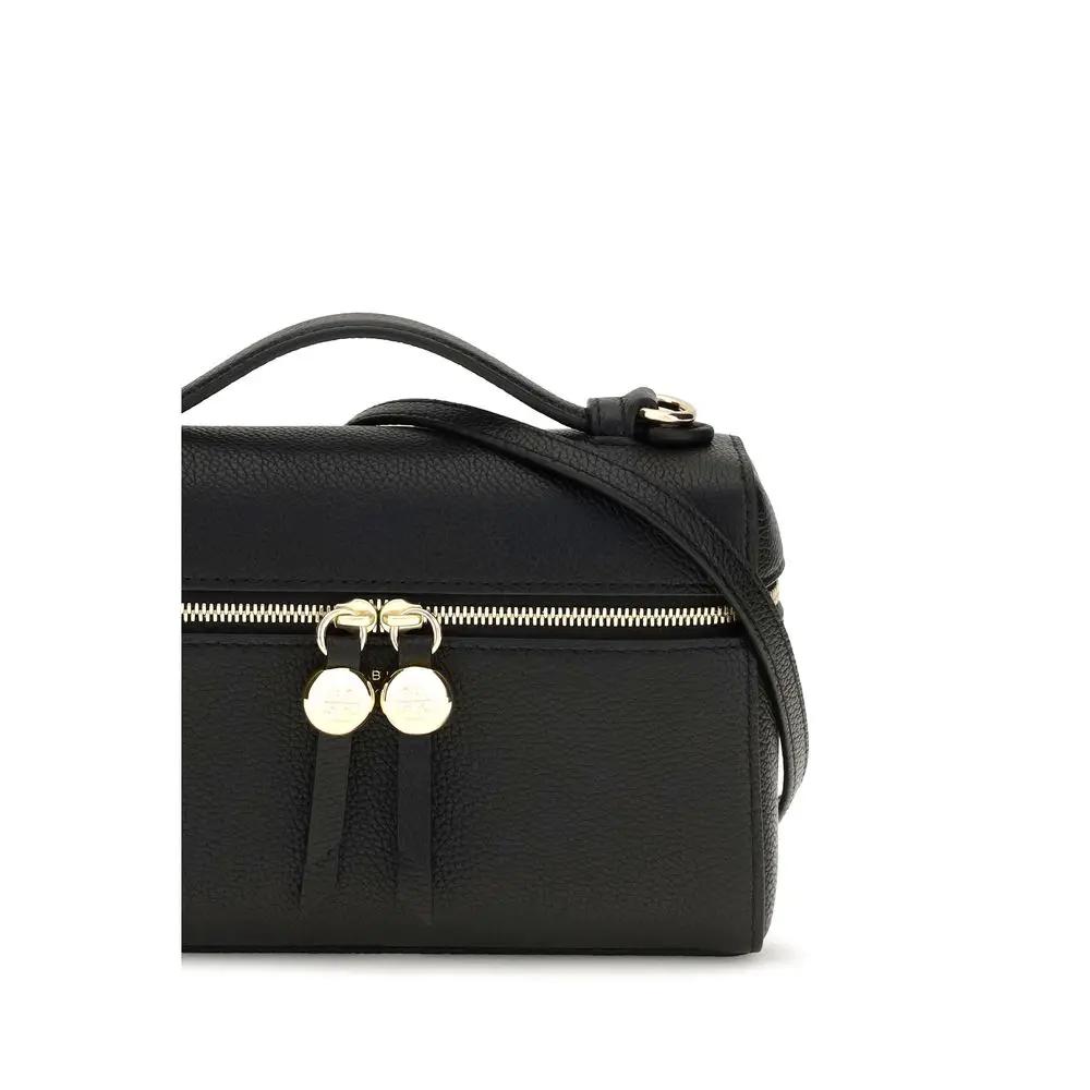 Tory Burch Sample Sale | Tory Burch Black Calf Leather Bos Taurus Handbag - | Designer outlet