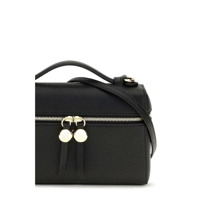 Tory Burch Sample Sale | Tory Burch Black Calf Leather Bos Taurus Handbag - | Designer outlet