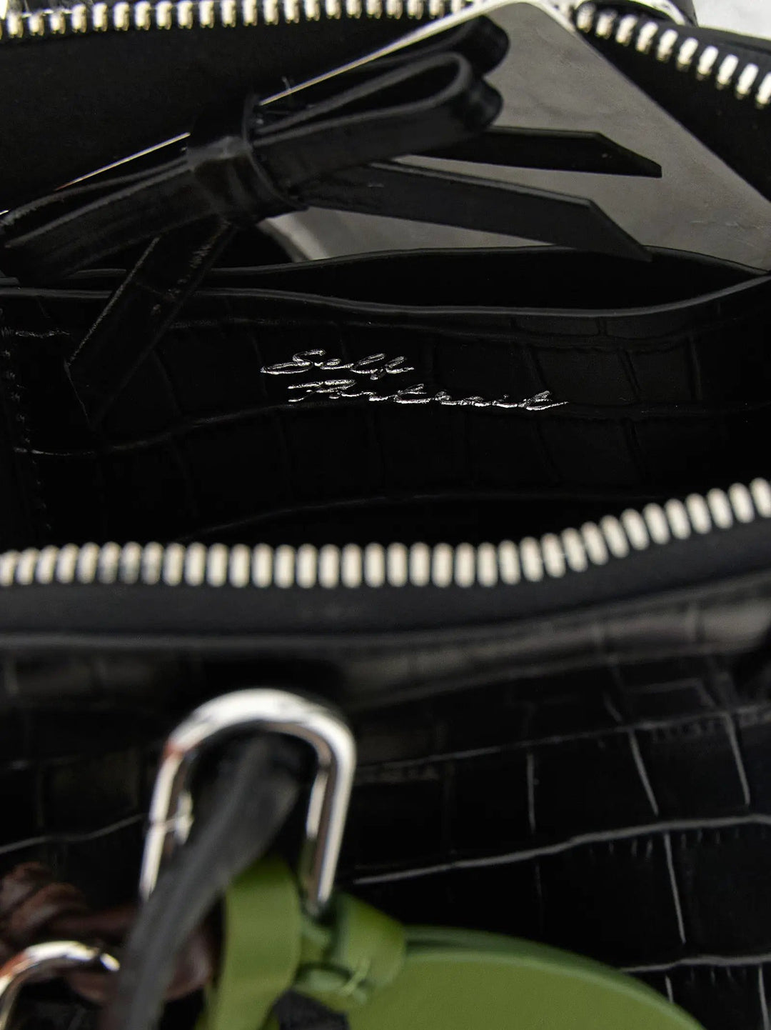 Self-Portrait Sample Sale | Self-Portrait Black Cowhide Handbag - | Designer outlet