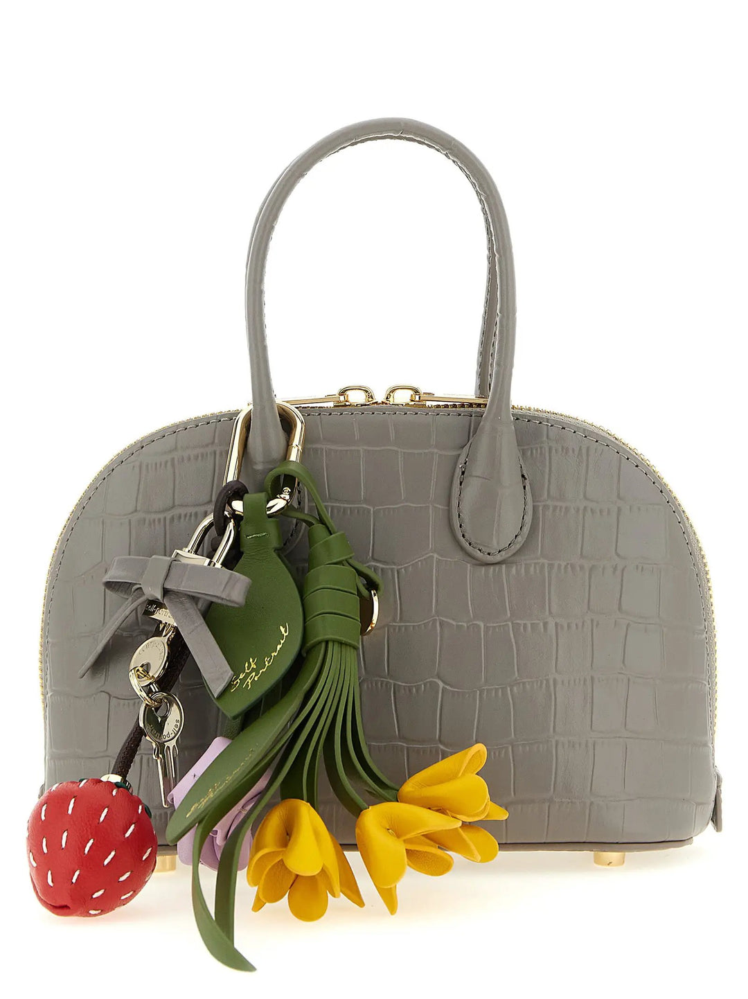 Self-Portrait Sample Sale | Self-Portrait Gray Cowhide Handbag - | Designer outlet