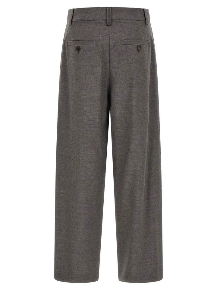 Brunello Cucinelli Sample Sale | Brunello Cucinelli Gray Virgin Wool Cropped Pants - | Designer outlet
