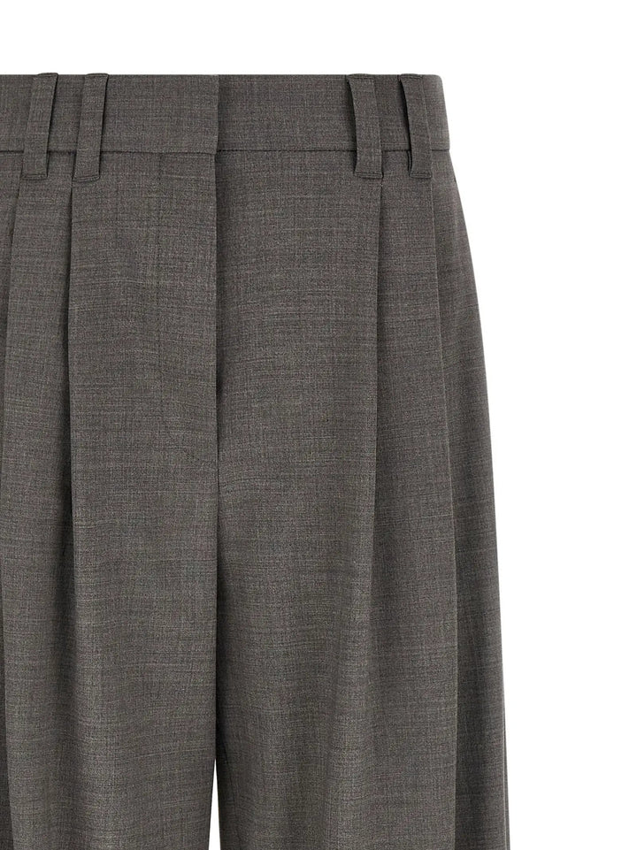 Brunello Cucinelli Sample Sale | Brunello Cucinelli Gray Virgin Wool Cropped Pants - | Designer outlet