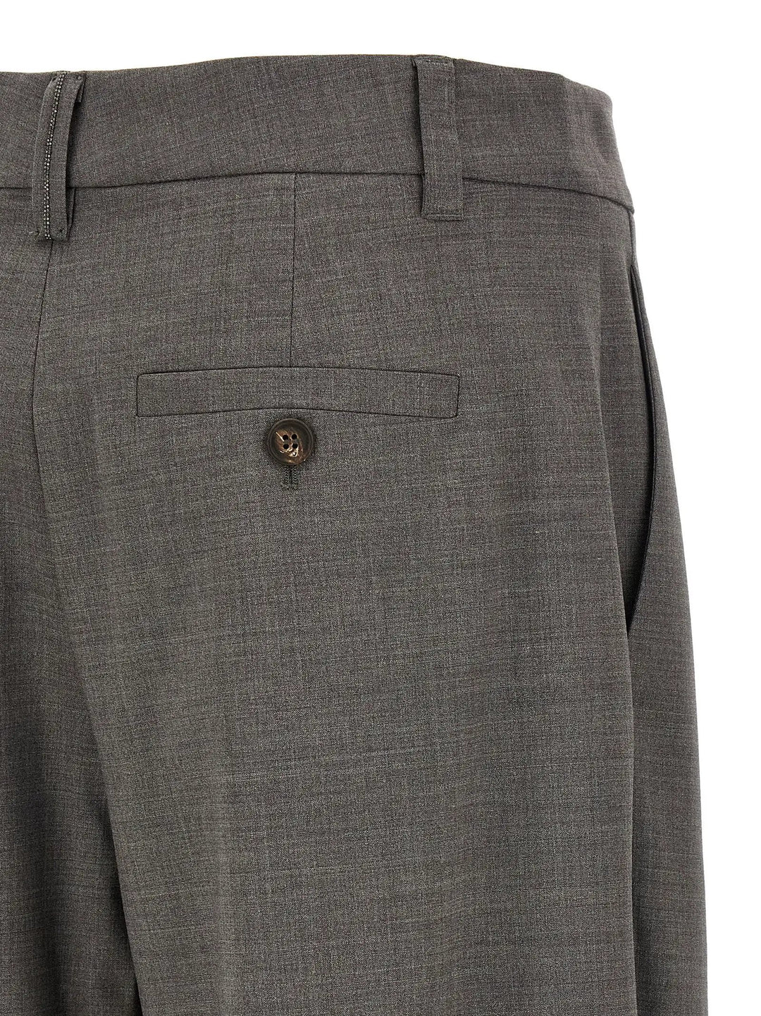 Brunello Cucinelli Sample Sale | Brunello Cucinelli Gray Virgin Wool Cropped Pants - | Designer outlet