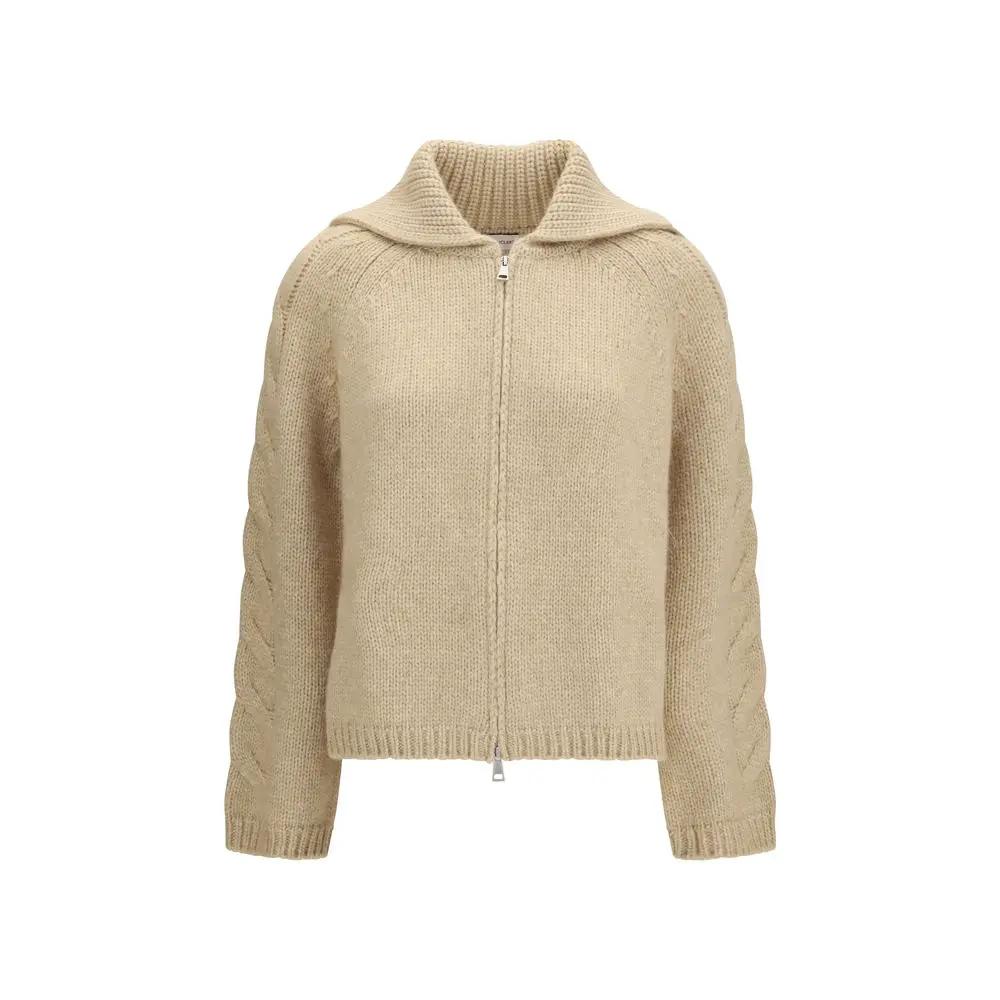 Moncler Sample Sale | Moncler Beige Alpaca Vicugna Pacos Cardigan - | Designer outlet