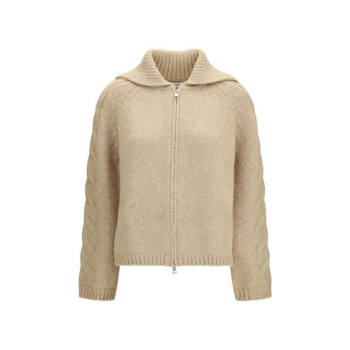Moncler Sample Sale | Moncler Beige Alpaca Vicugna Pacos Cardigan - | Designer outlet