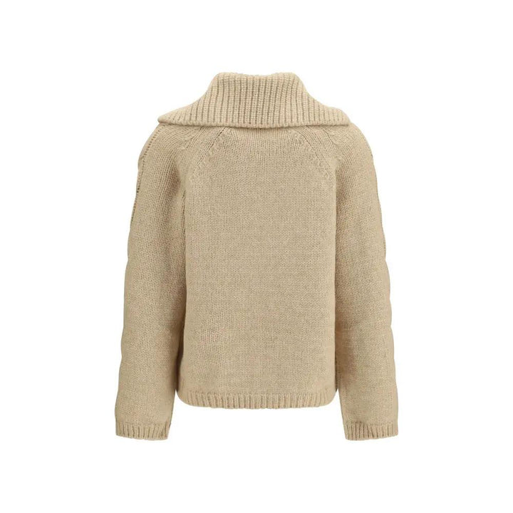 Moncler Sample Sale | Moncler Beige Alpaca Vicugna Pacos Cardigan - | Designer outlet