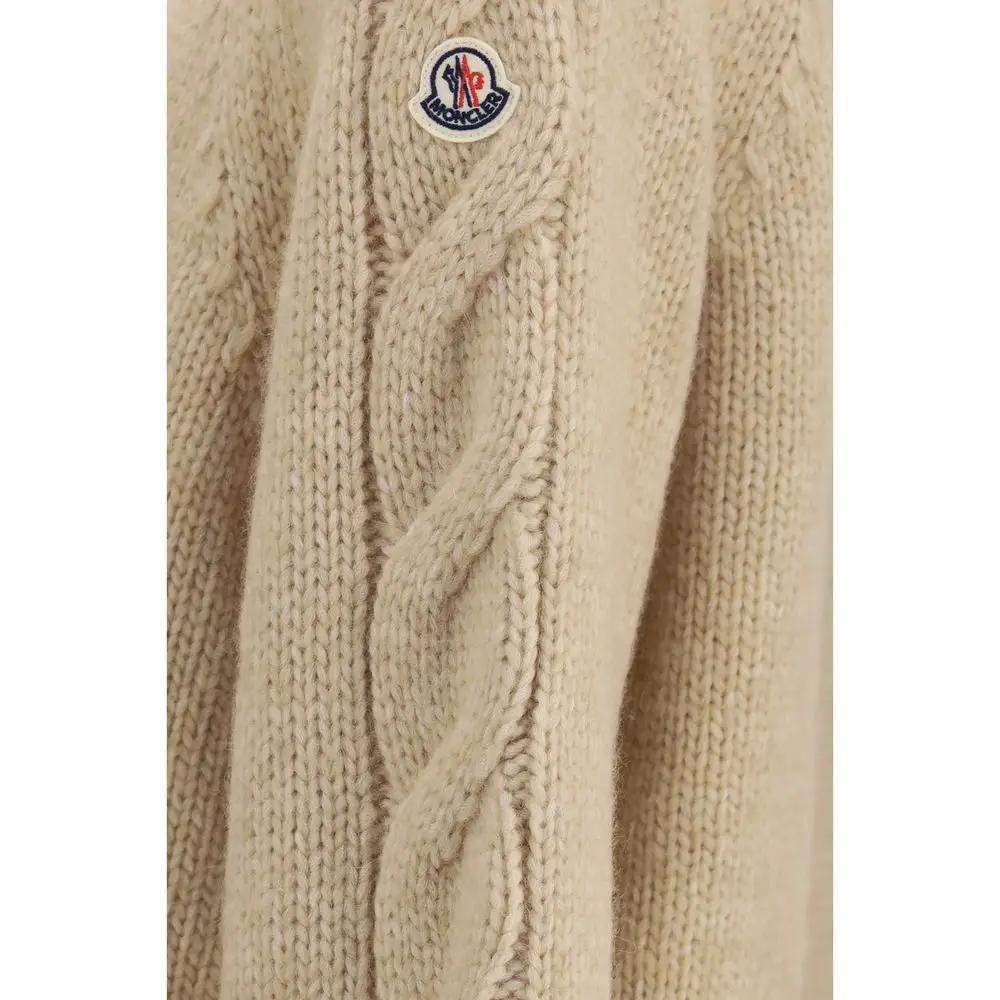 Moncler Sample Sale | Moncler Beige Alpaca Vicugna Pacos Cardigan - | Designer outlet