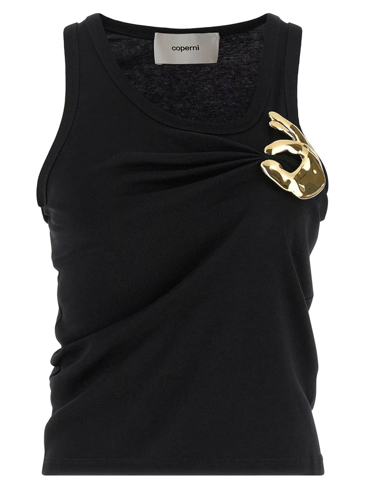 Coperni Sample Sale | Coperni Black Cotton Tank Tops - | Designer outlet