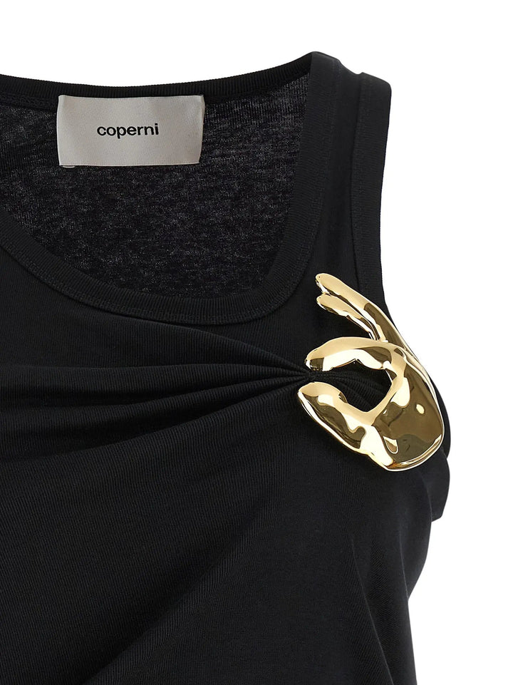 Coperni Sample Sale | Coperni Black Cotton Tank Tops - | Designer outlet