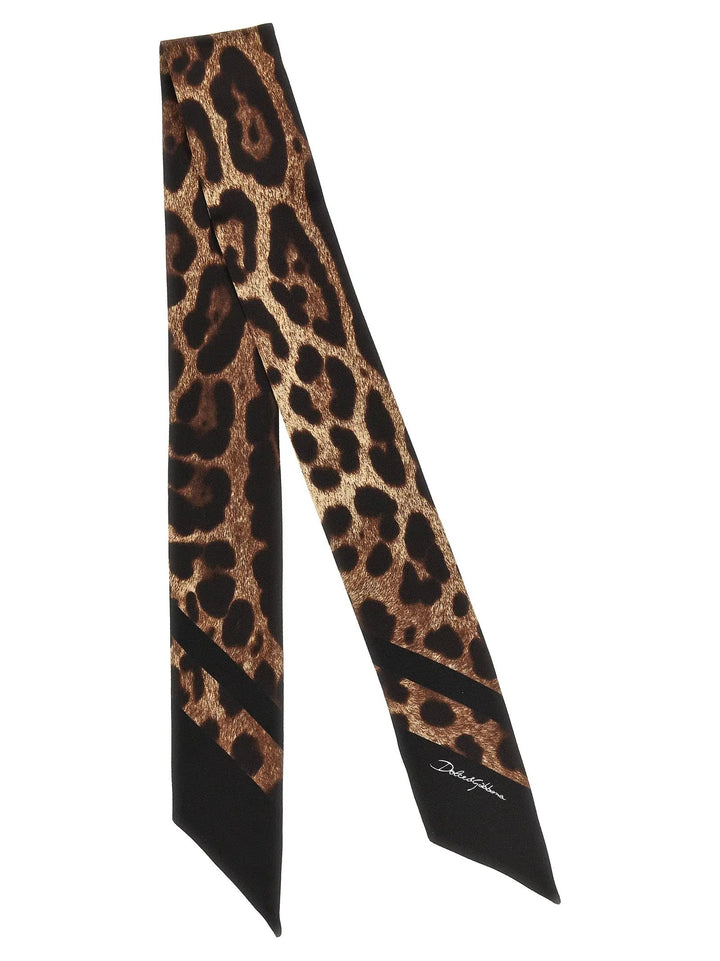 Dolce &amp; Gabbana Sample Sale | Dolce &amp; Gabbana Brown Silk Foulard - | Designer outlet