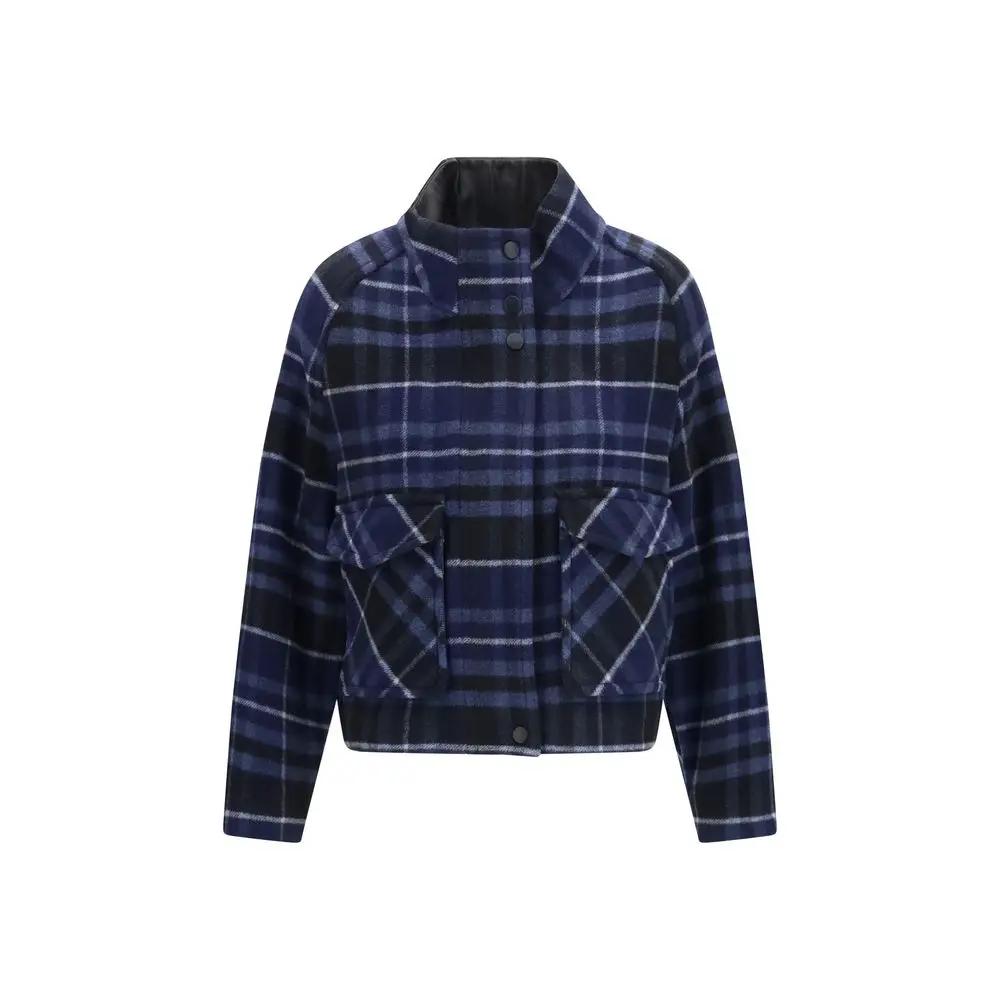 PINKO Sample Sale | PINKO Blue Wool Oves Aries Shell Jacket - | Designer outlet