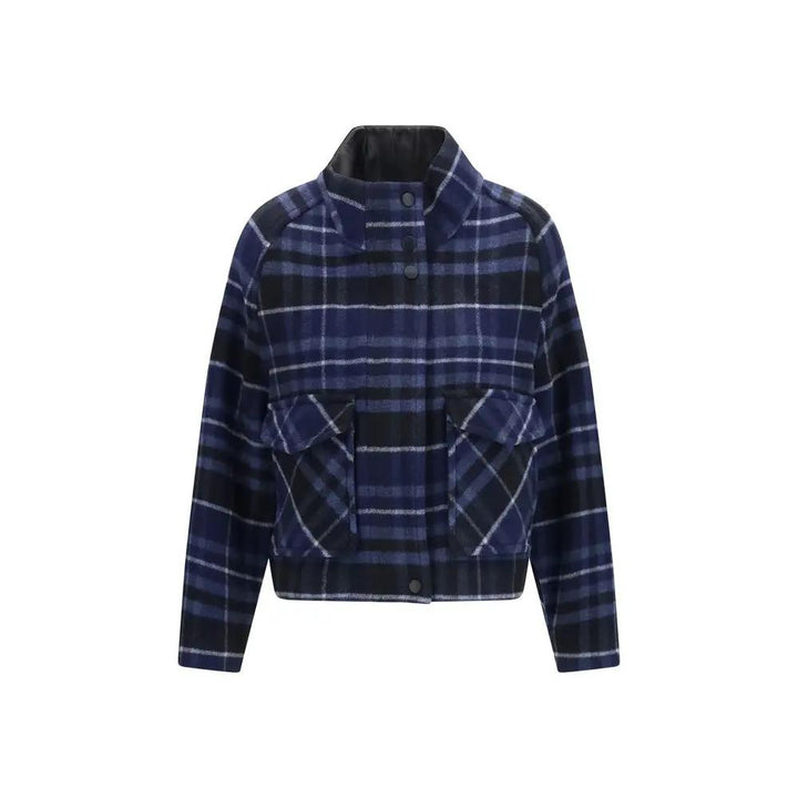 PINKO Sample Sale | PINKO Blue Wool Oves Aries Shell Jacket - | Designer outlet