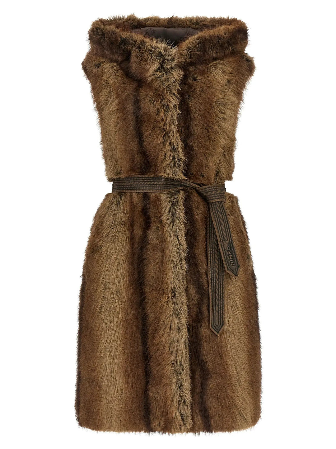 PINKO Sample Sale | PINKO Brown Polyester Sleeveless Jacket - | Designer outlet