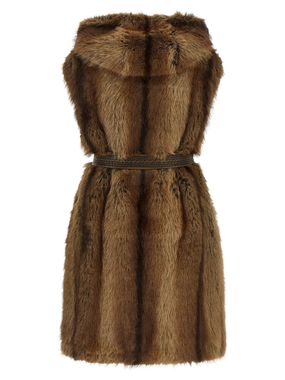 PINKO Sample Sale | PINKO Brown Polyester Sleeveless Jacket - | Designer outlet