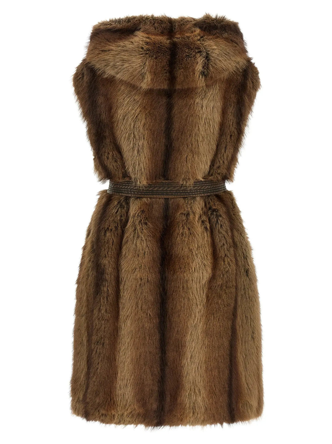 PINKO Sample Sale | PINKO Brown Polyester Sleeveless Jacket - | Designer outlet