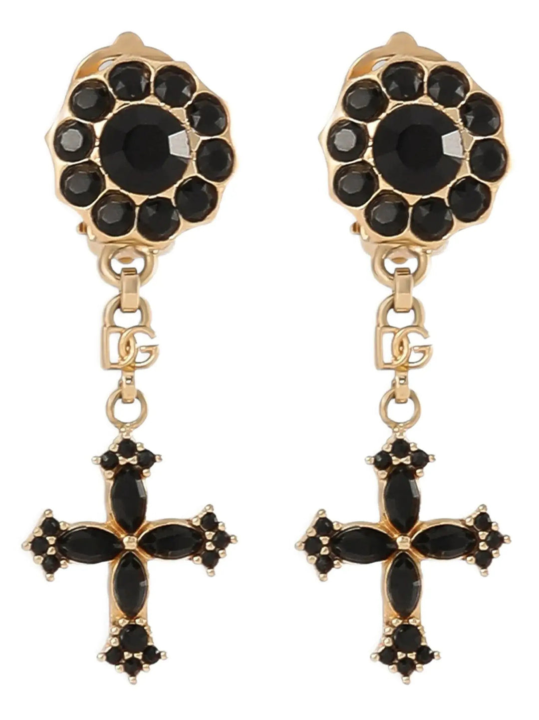 Dolce &amp; Gabbana Sample Sale | Dolce &amp; Gabbana Black Brass Earrings - | Designer outlet