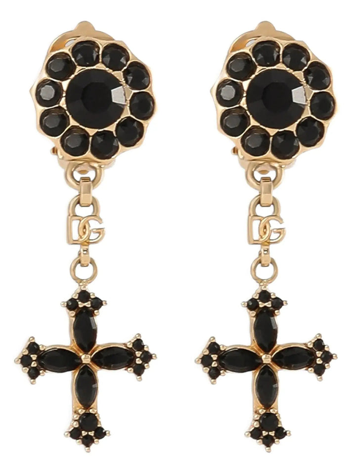 Dolce &amp; Gabbana Sample Sale | Dolce &amp; Gabbana Black Brass Earrings - | Designer outlet
