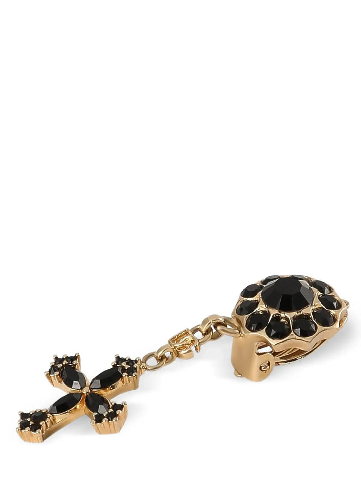 Dolce &amp; Gabbana Sample Sale | Dolce &amp; Gabbana Black Brass Earrings - | Designer outlet