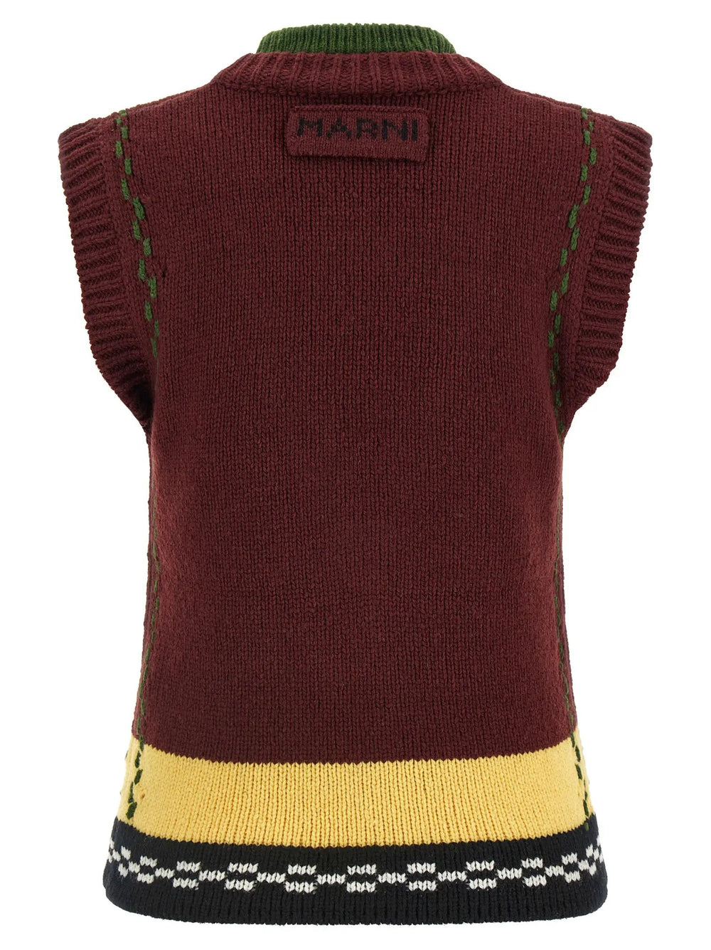 Marni Sample Sale | Marni Bordeaux Wool Sleeveless Jacket - | Designer outlet