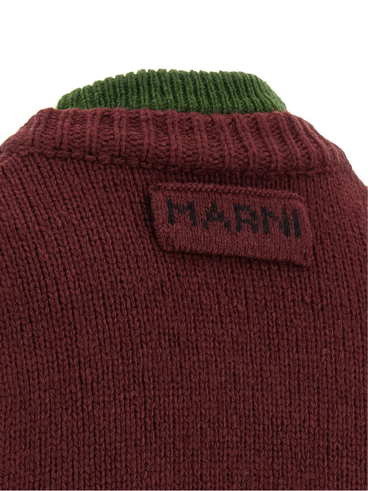 Marni Sample Sale | Marni Bordeaux Wool Sleeveless Jacket - | Designer outlet