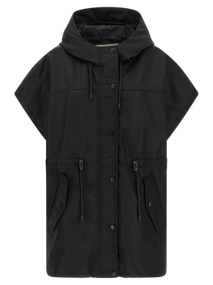 Max Mara Sample Sale | Max Mara Black Polyamide Sleeveless Jacket - | Designer outlet