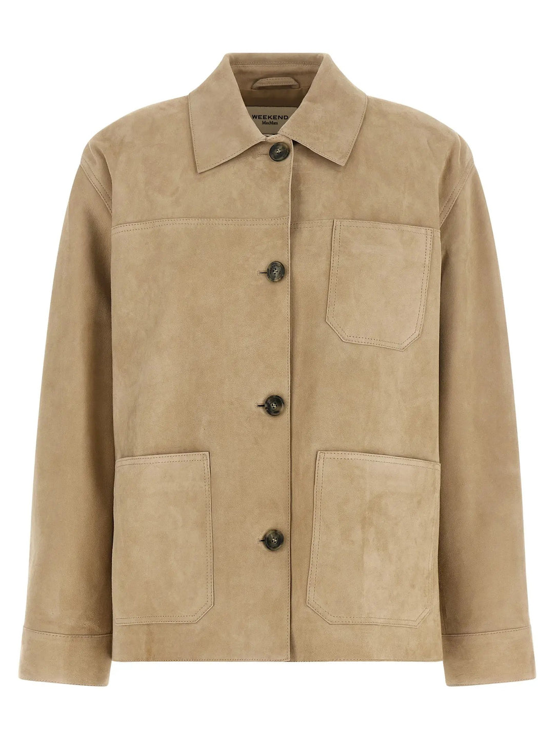 Max Mara Sample Sale | Max Mara Beige Lamb Leather Leather Jacket - | Designer outlet