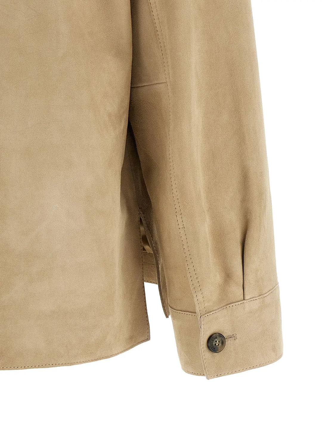 Max Mara Sample Sale | Max Mara Beige Lamb Leather Leather Jacket - | Designer outlet