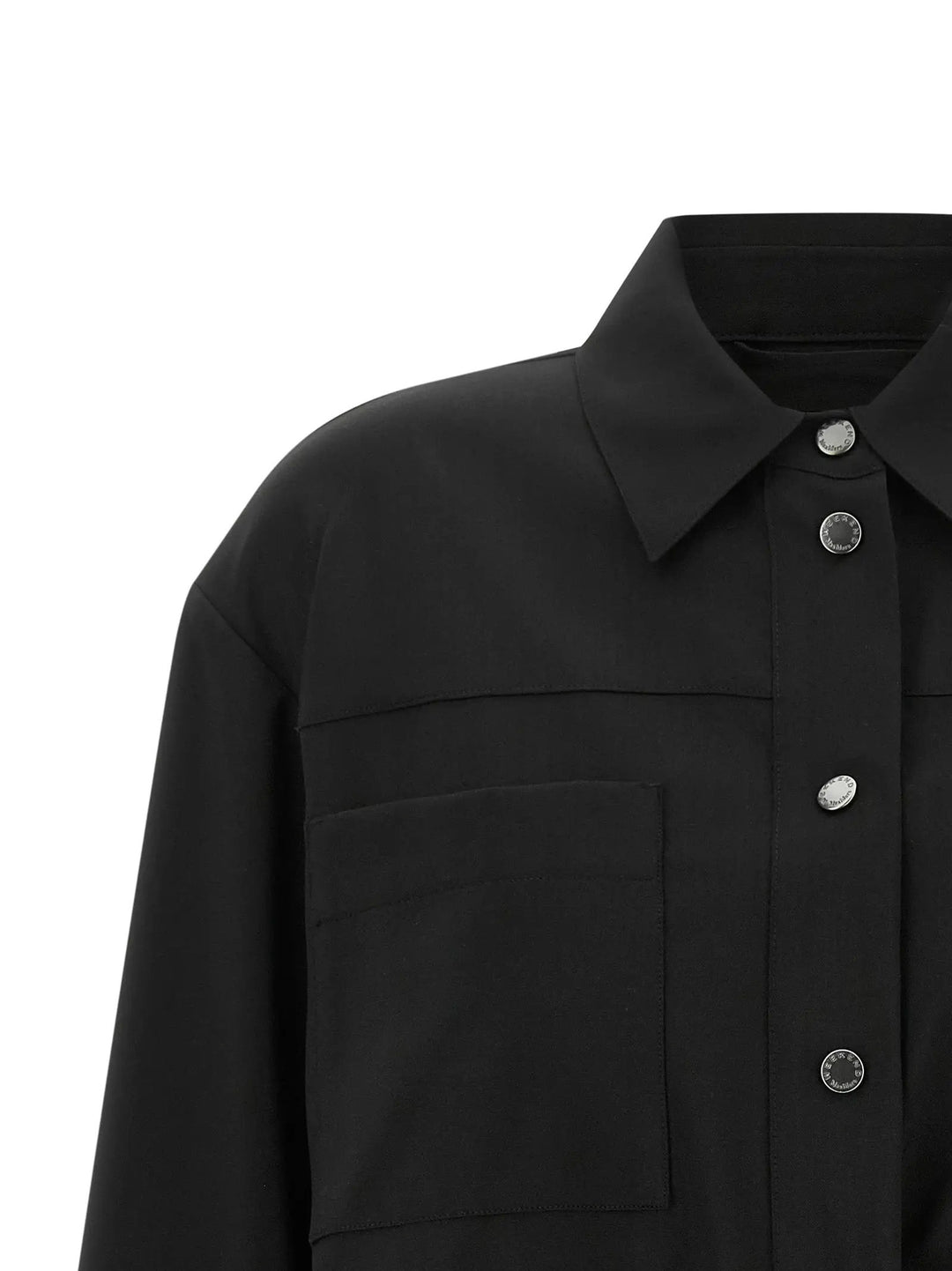 Max Mara Sample Sale | Max Mara Black Wool Full-Length Jacket - | Designer outlet