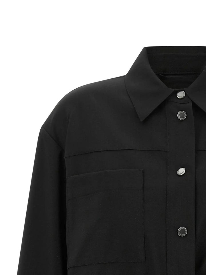 Max Mara Sample Sale | Max Mara Black Wool Full-Length Jacket - | Designer outlet