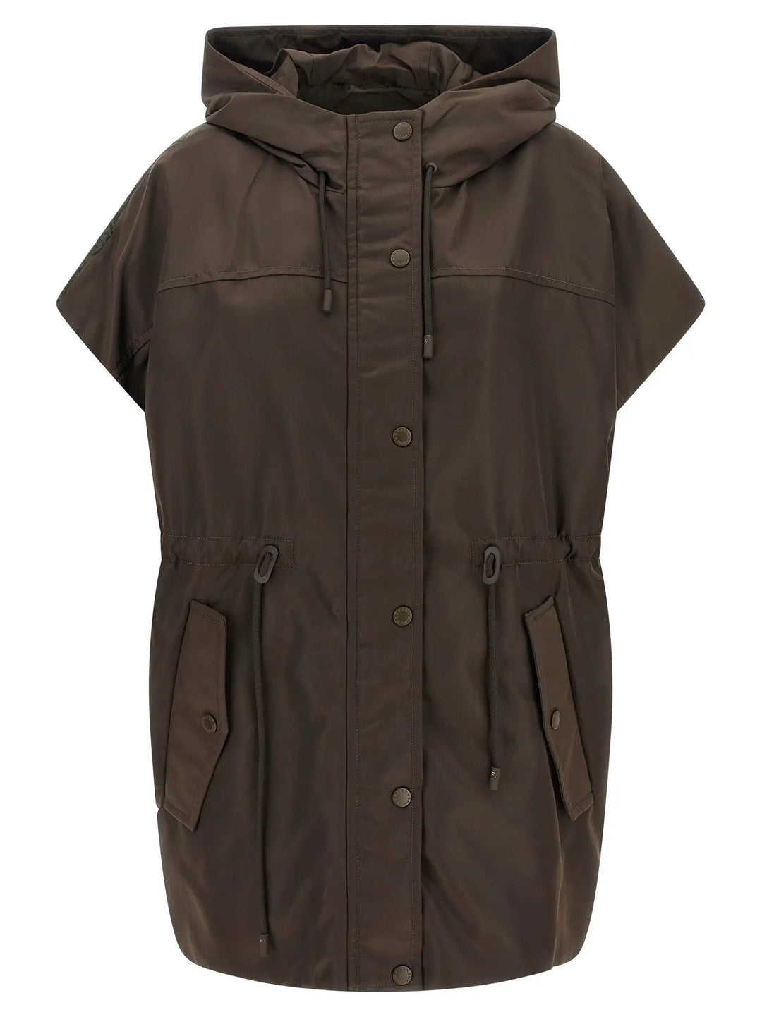 Max Mara Sample Sale | Max Mara Brown Polyamide Sleeveless Jacket - | Designer outlet